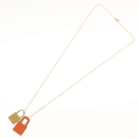 HERMES Orchestral PM Necklace metal Orange Auth 128890M - Picture 12 of 16